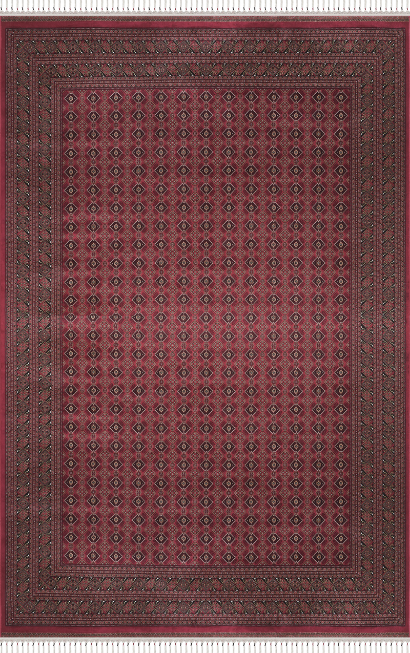 Apex Halı Burj 8751 Bordo İpek Premium Halı