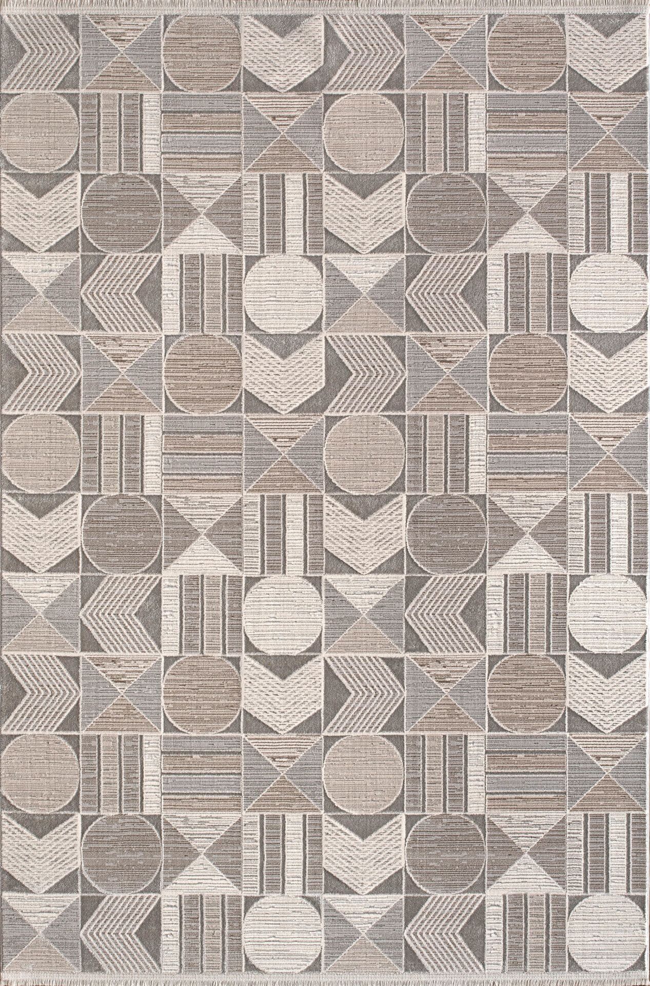 Artemis Halı Gina - 03074B -Krem Gri Polyester Halı
