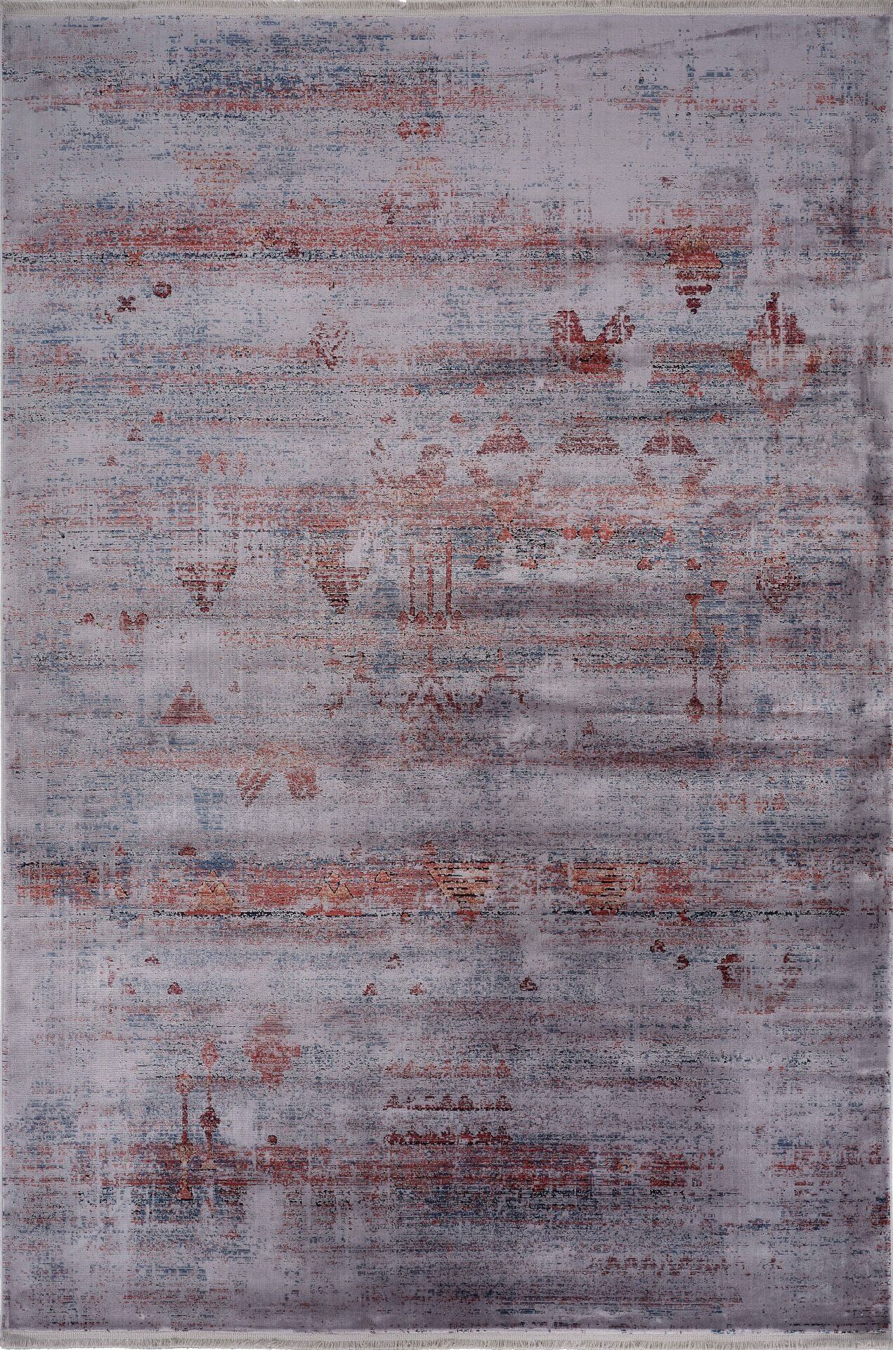 Artemis Halı Bella - 06495A - Terra Gri Etnik Desen Modal İpek Halı