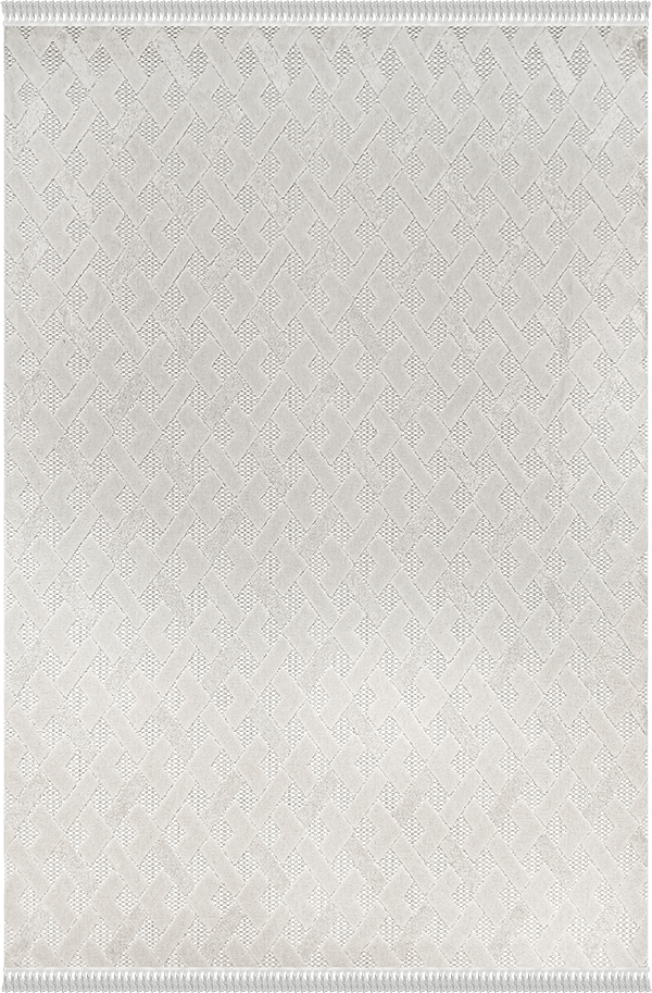 Woolen Halı Mudo Koleksiyonu 8756 Bej İskandinav Desen Polyester Halı