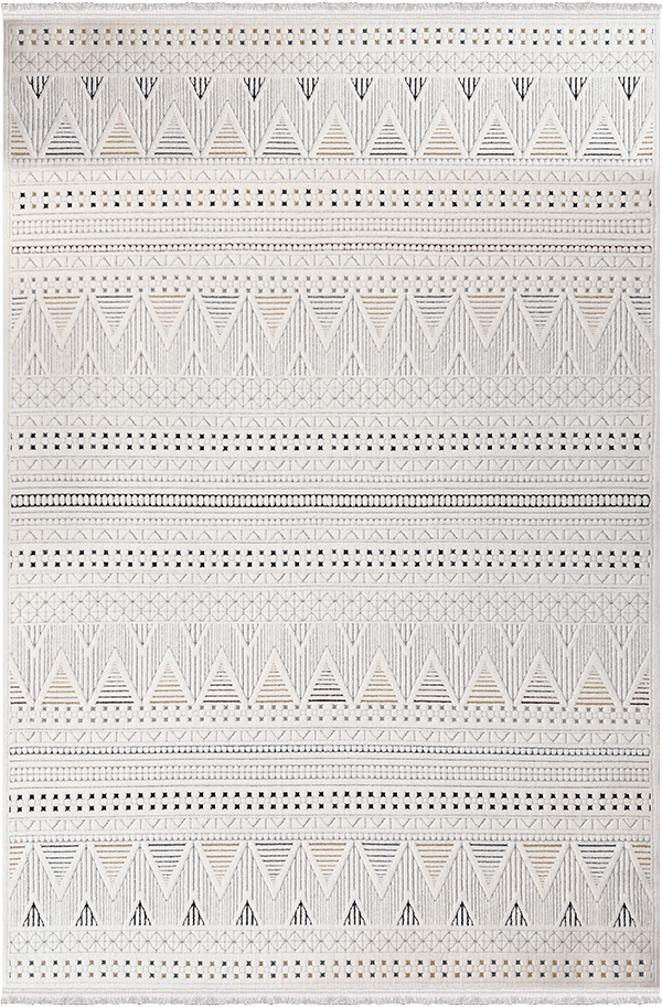 Woolen Halı Lavinia Koleksiyonu 8603 Multi Polyester İskandinav Desen Dekoratif Halı