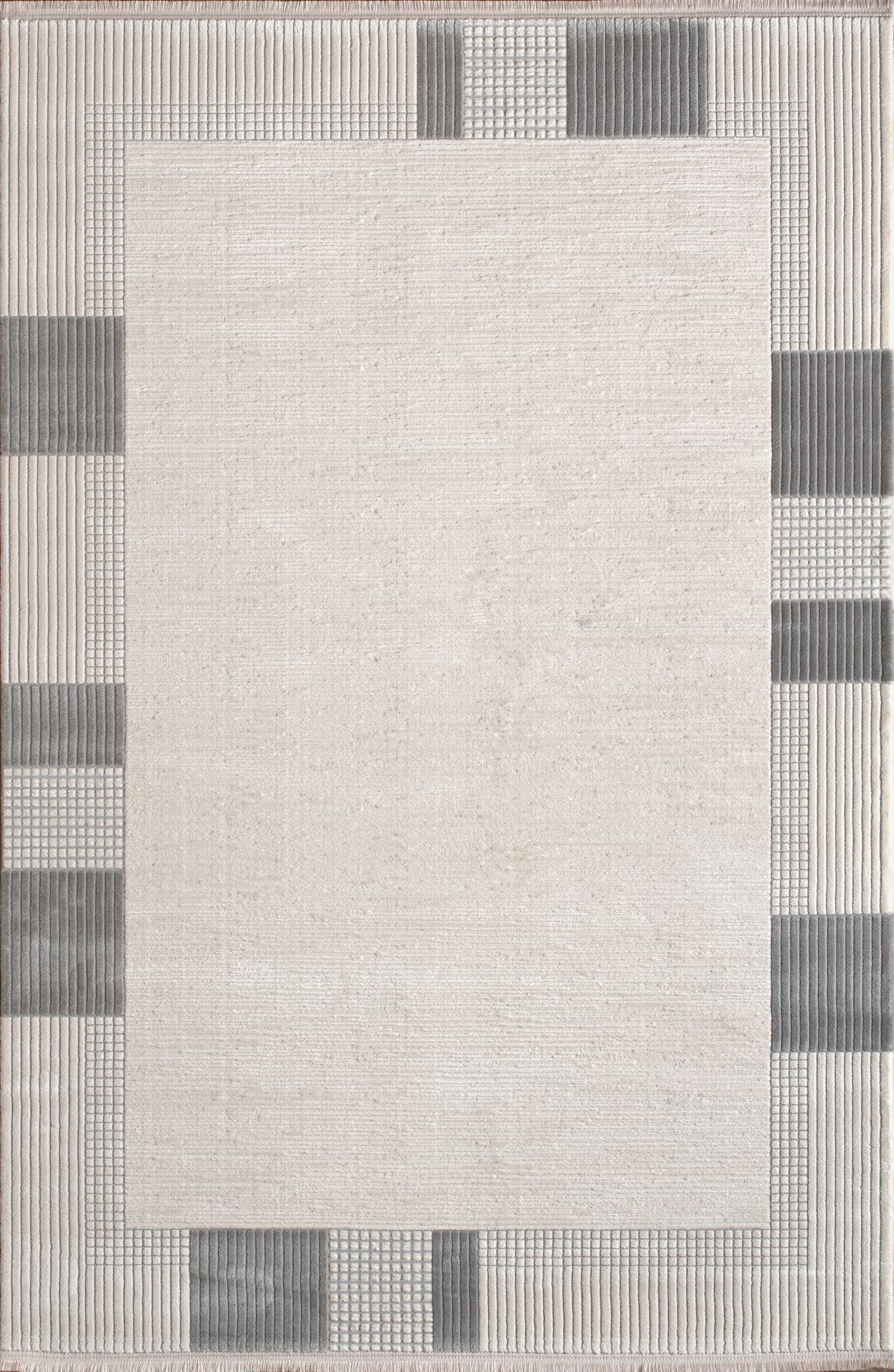Artemis Halı Petinya - 06175A - Krem Gri Akrilik Polyester Halı