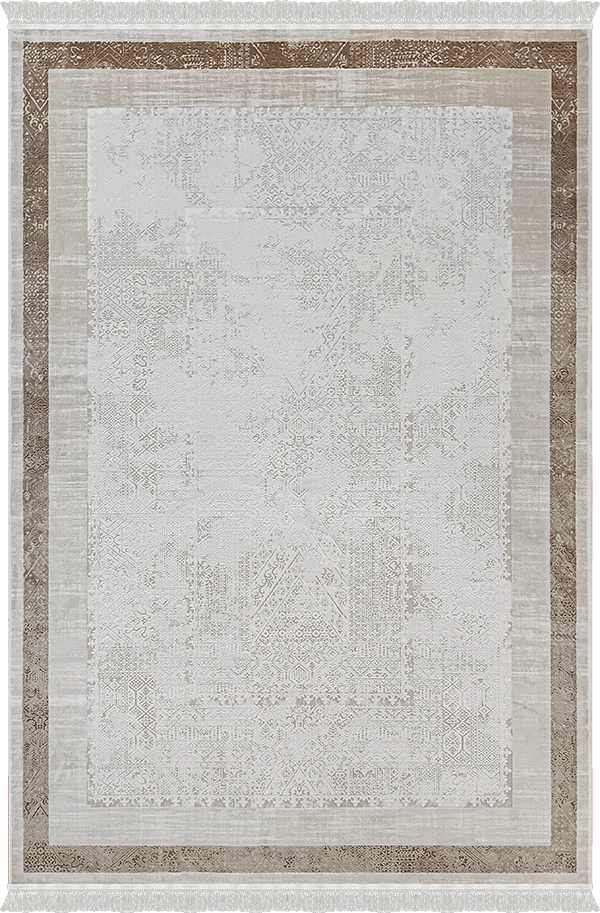 Woolen Halı Deluxe Koleksiyonu 6507 Kahve Premium Viskon Halı