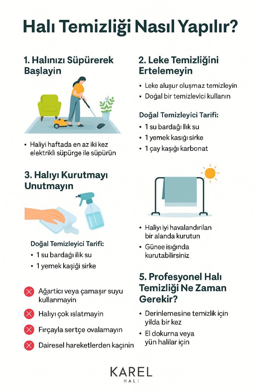 Halı Temizliği Nasıl Yapılır? – Karel Halı Rehberi