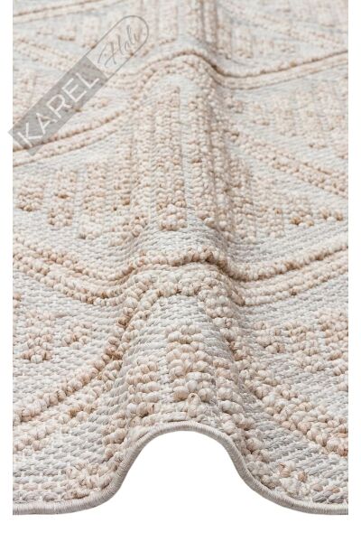 Cozy Czy 03 Grey Beige Hav Toz Vermez Modern Örgü Dokuma Makine Halısı