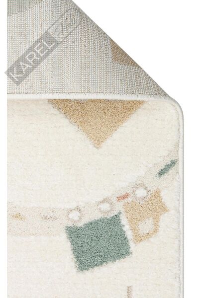 PICCOLO PCL 07 CREAM MULTY  Pastel Renkli Hav ve Toz Vermeyen Çocuk Halısı