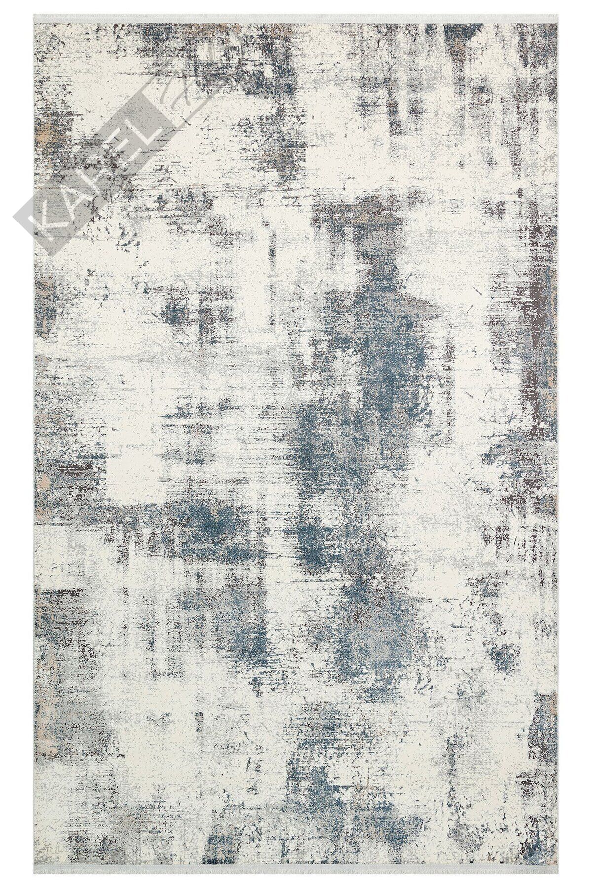 PASSAGE PLZ 01 CREAM NAVY Yumuşak Tuşeli Sık Dokuma Modern Halı