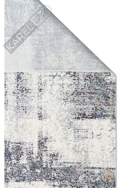 PASSAGE PLZ 01 CREAM NAVY Yumuşak Tuşeli Sık Dokuma Modern Halı