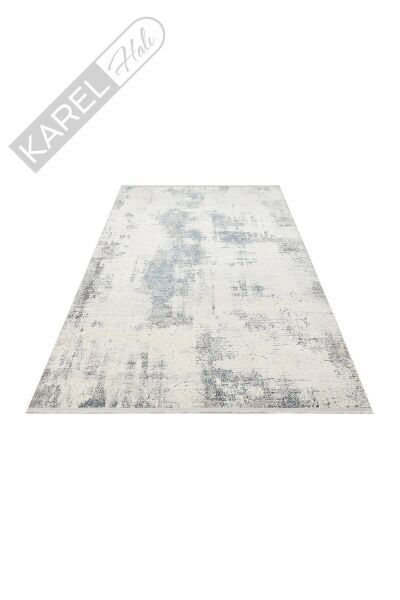 PASSAGE PLZ 01 CREAM NAVY Yumuşak Tuşeli Sık Dokuma Modern Halı