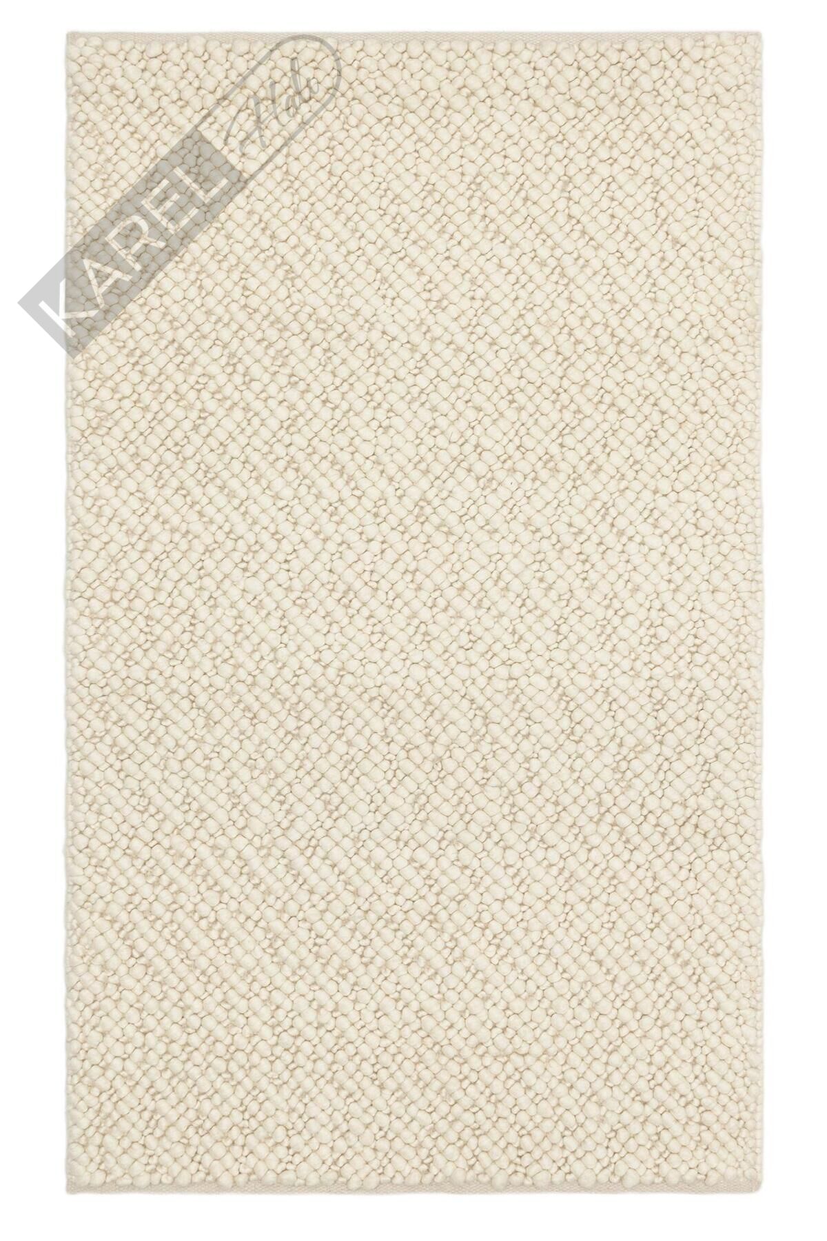 JADE JD 06 CREAM Yün ile Üretilen Örme El Halısı