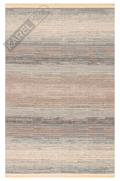Kutnu KTN03 Beige Blue Kilim Modern Ombre Renk Geçişli Yıkanabilir Çift Taraflı Kilim