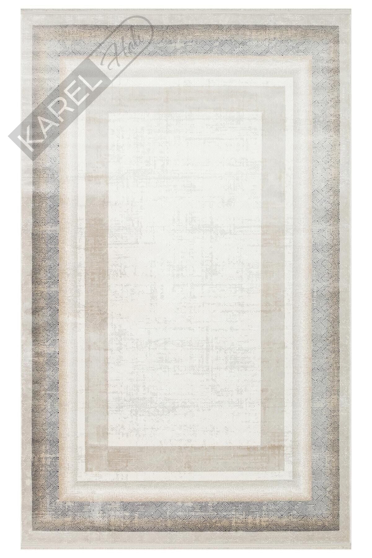 PADONA PDN 08 CREAM GREY  Extra Yumuşak Dokulu Sık Dokuma Modern Desenlere Sahip Şık Salon Halısı