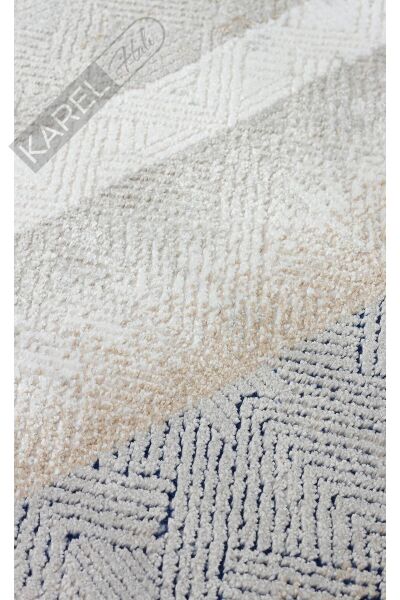 PADONA PDN 08 CREAM GREY  Extra Yumuşak Dokulu Sık Dokuma Modern Desenlere Sahip Şık Salon Halısı