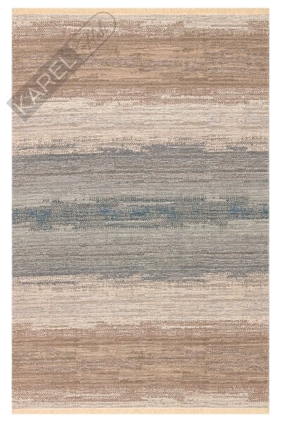 Kutnu KTN03 Beige Blue Kilim Modern Ombre Renk Geçişli Yıkanabilir Çift Taraflı Kilim