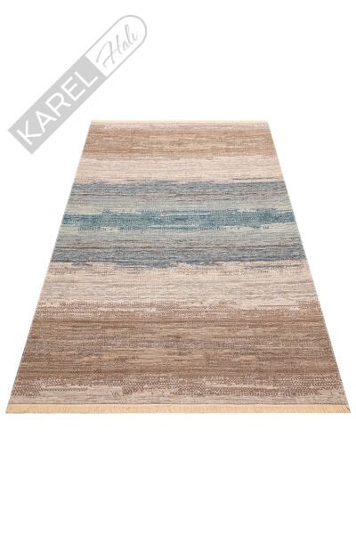 Kutnu KTN03 Beige Blue Kilim Modern Ombre Renk Geçişli Yıkanabilir Çift Taraflı Kilim
