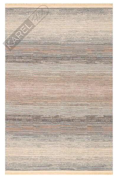 Kutnu KTN03 Beige Blue Kilim Modern Ombre Renk Geçişli Yıkanabilir Çift Taraflı Kilim