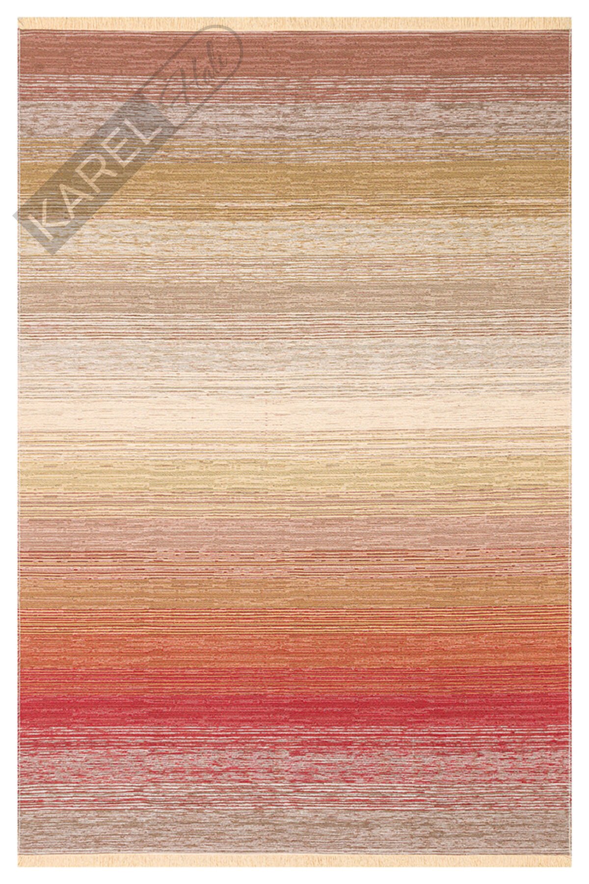 Kutnu KTN02 Natural Terra Kilim Modern Ombre Renk Geçişli Yıkanabilir Çift Taraflı Kilim