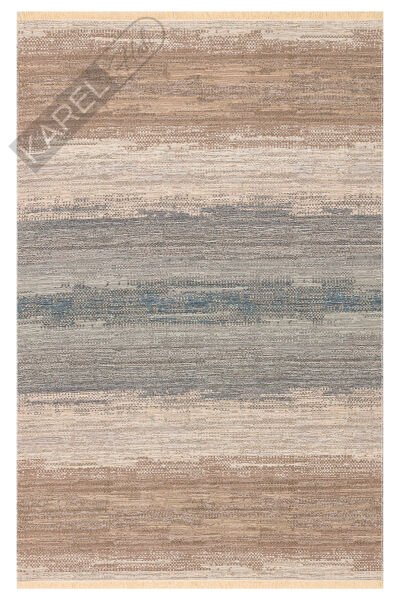 Kutnu KTN03 Beige Blue Kilim Modern Ombre Renk Geçişli Yıkanabilir Çift Taraflı Kilim