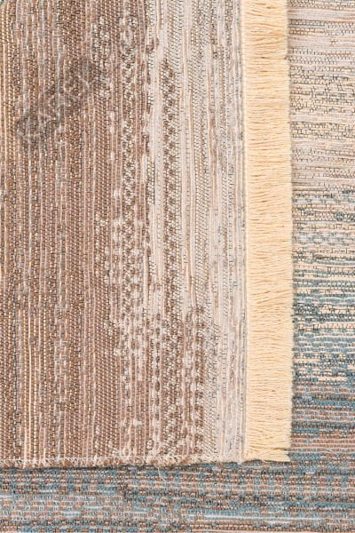 Kutnu KTN03 Beige Blue Kilim Modern Ombre Renk Geçişli Yıkanabilir Çift Taraflı Kilim