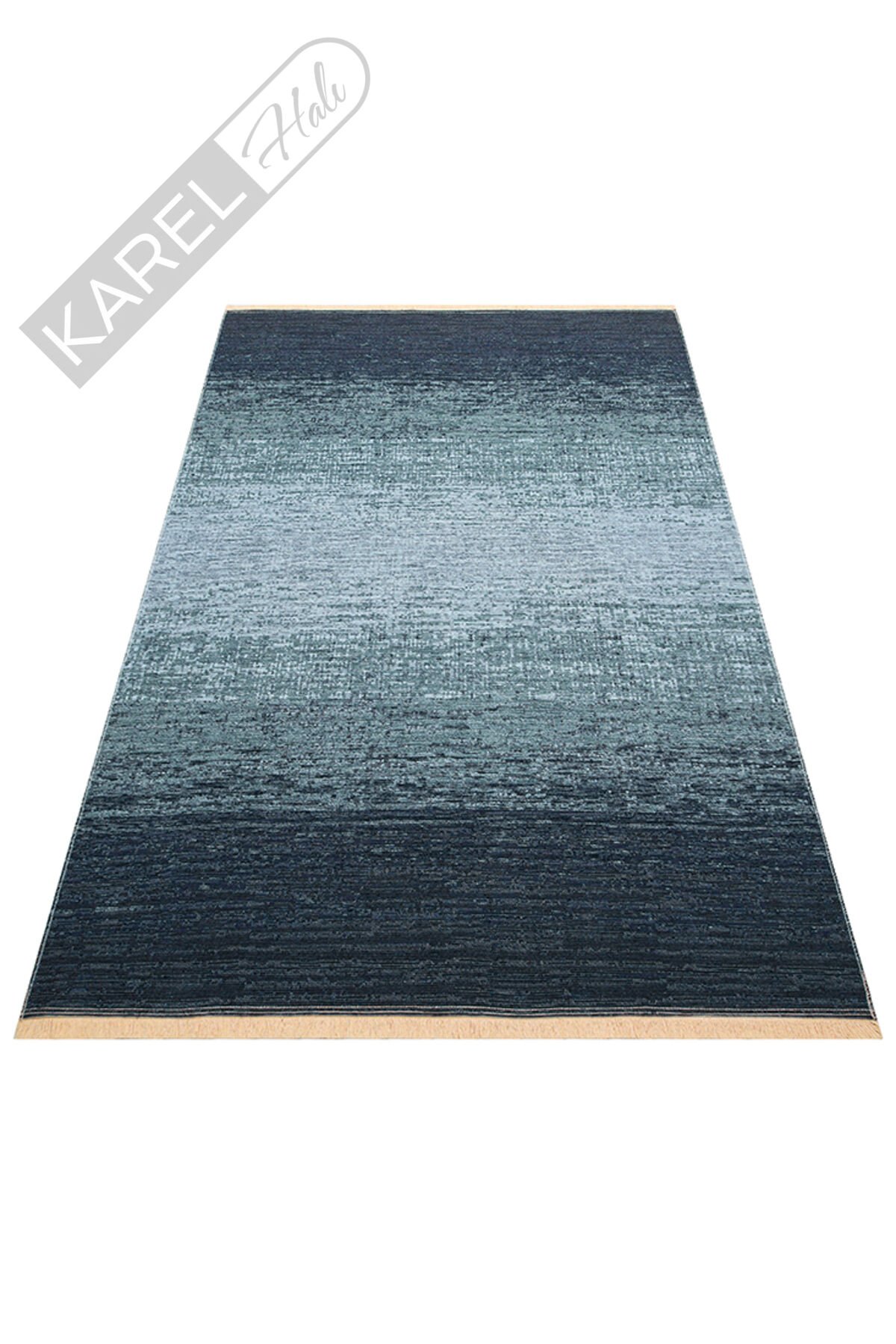 Kutnu KTN01 Antrasit Kilim Modern Ombre Renk Geçişli Yıkanabilir Çift Taraflı Kilim