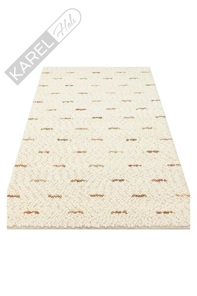 JADE JD 06 NATURAL Naturel Kazak Örgü Desenli El Dokuma Örgü Halı