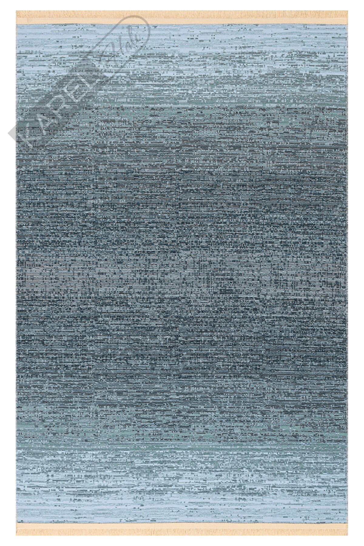 Kutnu KTN01 Antrasit Kilim Modern Ombre Renk Geçişli Yıkanabilir Çift Taraflı Kilim