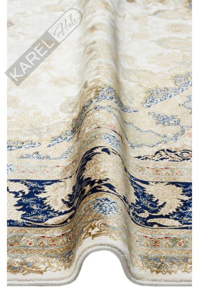 ISFAHAN ISF 04 CREAM Klasik Desenli Yüksek Kalite Sık Dokuma Makine Halısı