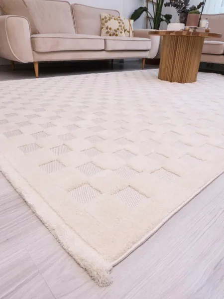 Apex Orion 4211 Krem İskandinav Polyester Halı