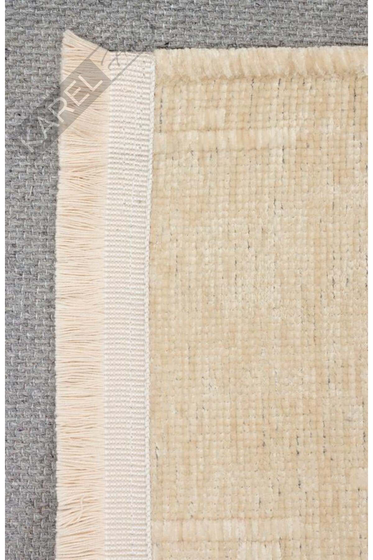 LIZA KILIM LIZ 02 BEIGE Hav Toz Vermez Kaymaz Tabanlı Yıkanabilir Düz Renk Kilim