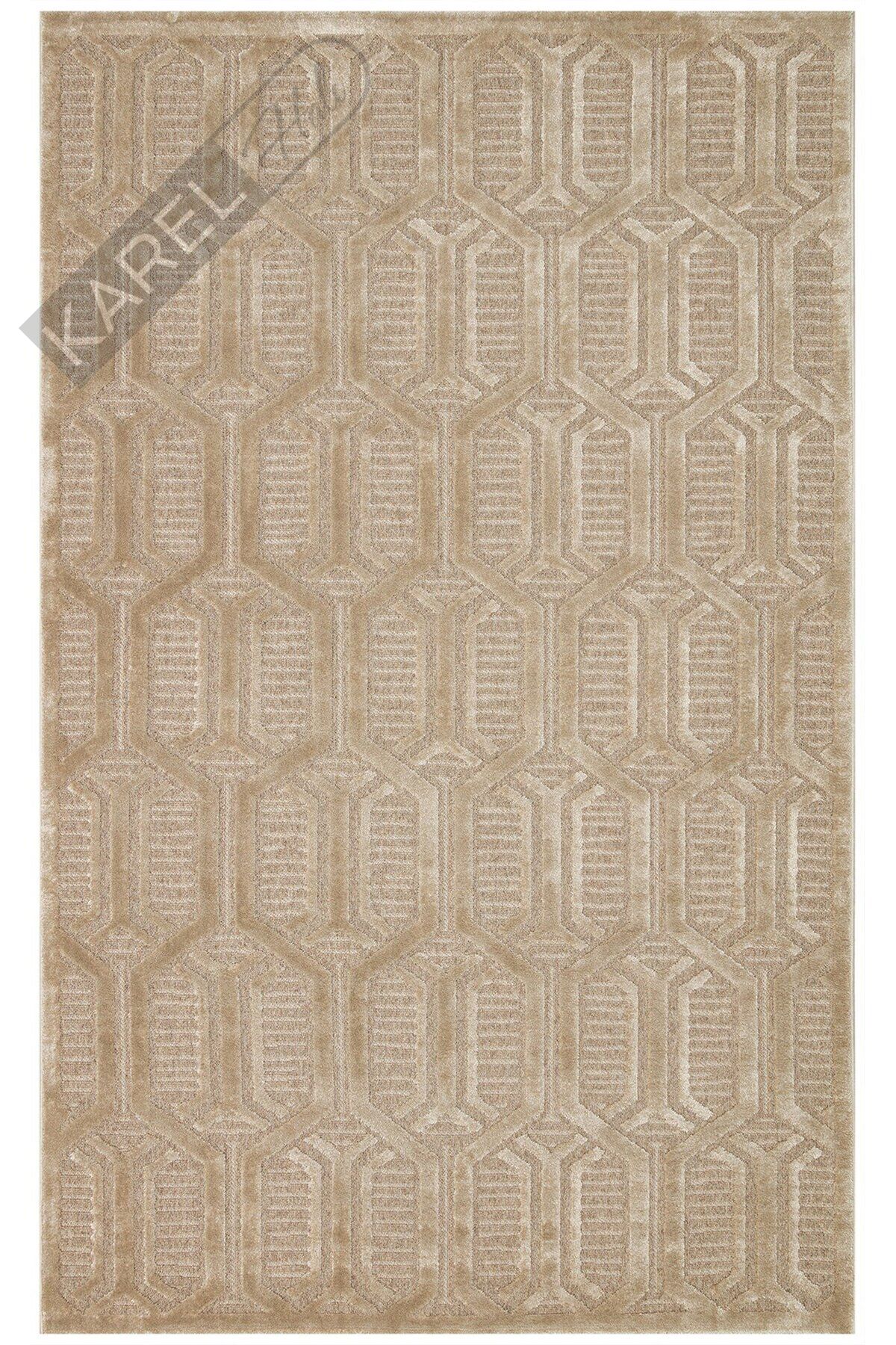 ZENITH ZNT 07 LATTE  Yüksek Alçak Dokulu Naturel Yün ve Viskon Modern Dokuma Halı
