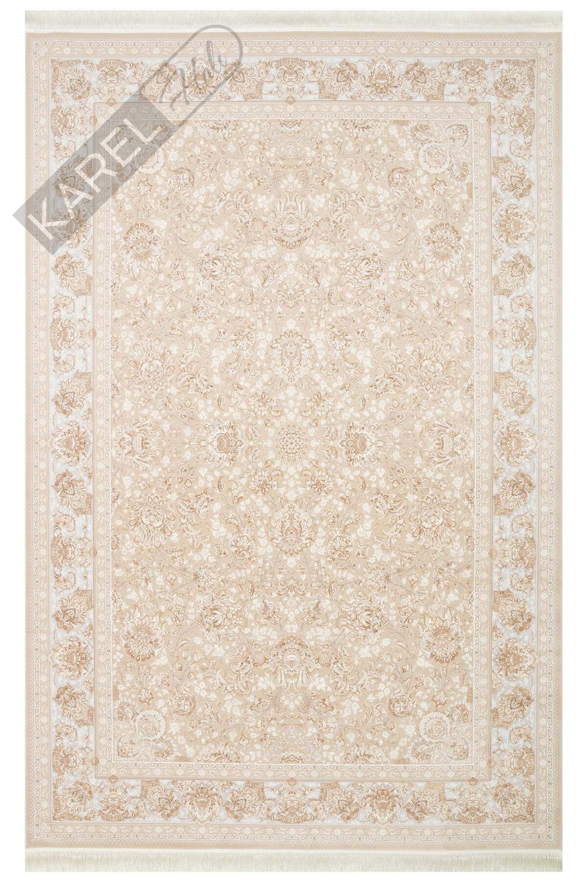 PERSIAN PER 02 BEIGE Klasik Desenli Yüksek Kalite Sıkı ve İnce Dokuma Yaklaşık 3 Milyon Point Makin