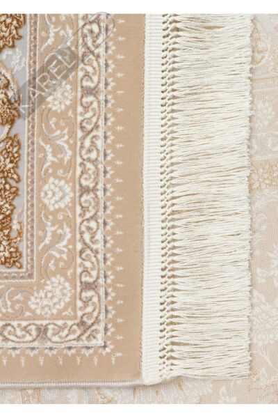 PERSIAN PER 02 BEIGE Klasik Desenli Yüksek Kalite Sıkı ve İnce Dokuma Yaklaşık 3 Milyon Point Makin