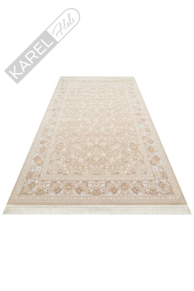 PERSIAN PER 02 BEIGE Klasik Desenli Yüksek Kalite Sıkı ve İnce Dokuma Yaklaşık 3 Milyon Point Makin