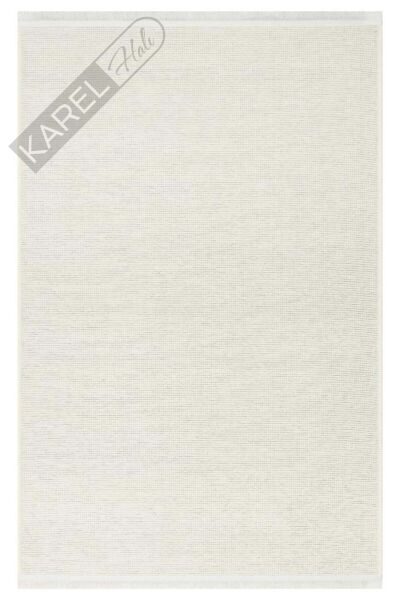 LIZA KILIM LIZ 01 WHITE Hav Toz Vermez Kaymaz Tabanlı Yıkanabilir Düz Renk Kilim