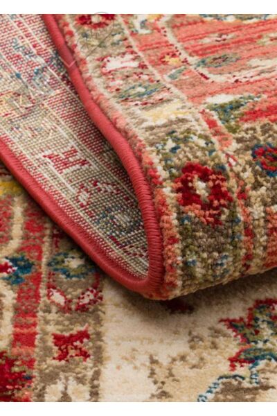 KYBELE KYB 04 CREAM RED XW Sıcak Renk Tonlu Otantik Makine Halısı