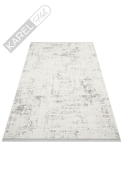 NORA NOR 02 SILVER Hav Toz Vermez Yıkanabilir Kaymaz İnce Dokuma Modern Halı