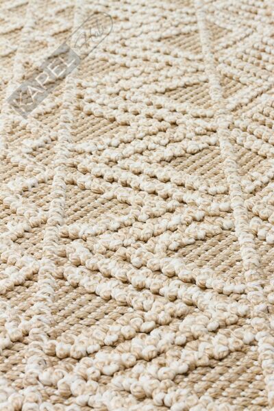 SOHO SH 14 BEIGE Hav Toz Vermez Hasır Dokuma Modern Makine Halısı