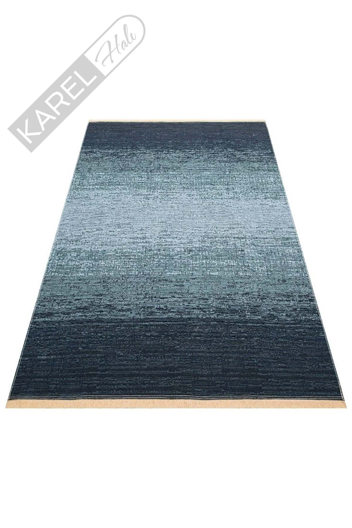 KUTNU KILIM KTN 01 ANTRASIT BLUE Modern Ombre Renk Geçişli Yıkanabilir Çift Taraflı Kilim