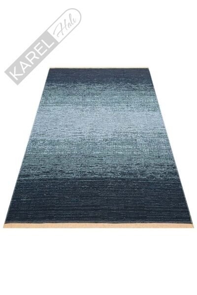 KUTNU KILIM KTN 01 ANTRASIT BLUE Modern Ombre Renk Geçişli Yıkanabilir Çift Taraflı Kilim