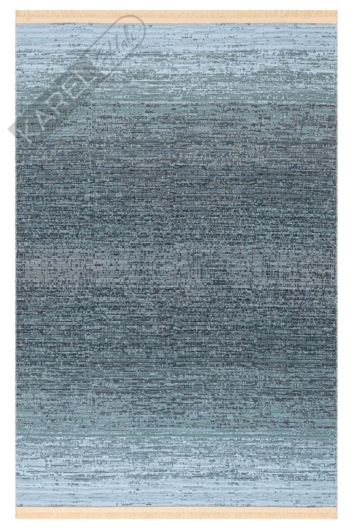 KUTNU KILIM KTN 01 ANTRASIT BLUE Modern Ombre Renk Geçişli Yıkanabilir Çift Taraflı Kilim