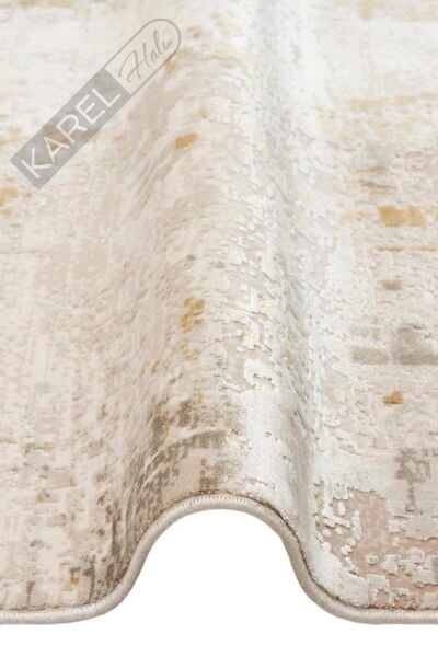 FRESCO FS 34 CREAM GOLD XW Yüksek Alçak Dokulu Özel Işıltılı Yüksek Kaliteli Sık Dokuma Modern Salo
