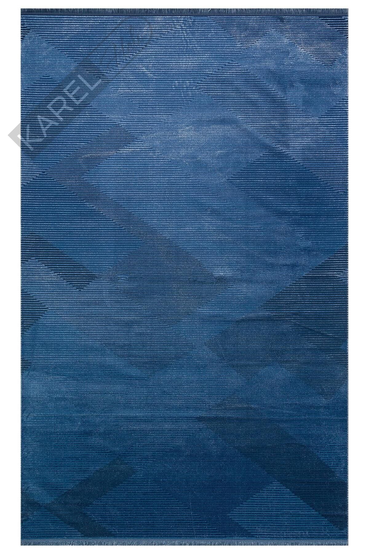 SATEEN DYED ST DYD 01 NAVY  Hav Toz Vermez Yıkanabilir Kaymaz İnce Dokuma Modern Halı