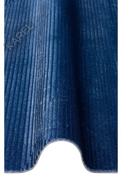 SATEEN DYED ST DYD 01 NAVY  Hav Toz Vermez Yıkanabilir Kaymaz İnce Dokuma Modern Halı