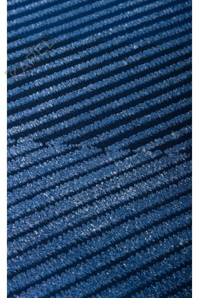 SATEEN DYED ST DYD 01 NAVY  Hav Toz Vermez Yıkanabilir Kaymaz İnce Dokuma Modern Halı