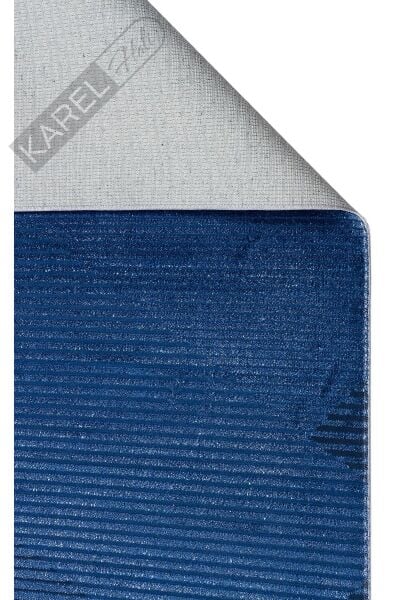 SATEEN DYED ST DYD 01 NAVY  Hav Toz Vermez Yıkanabilir Kaymaz İnce Dokuma Modern Halı
