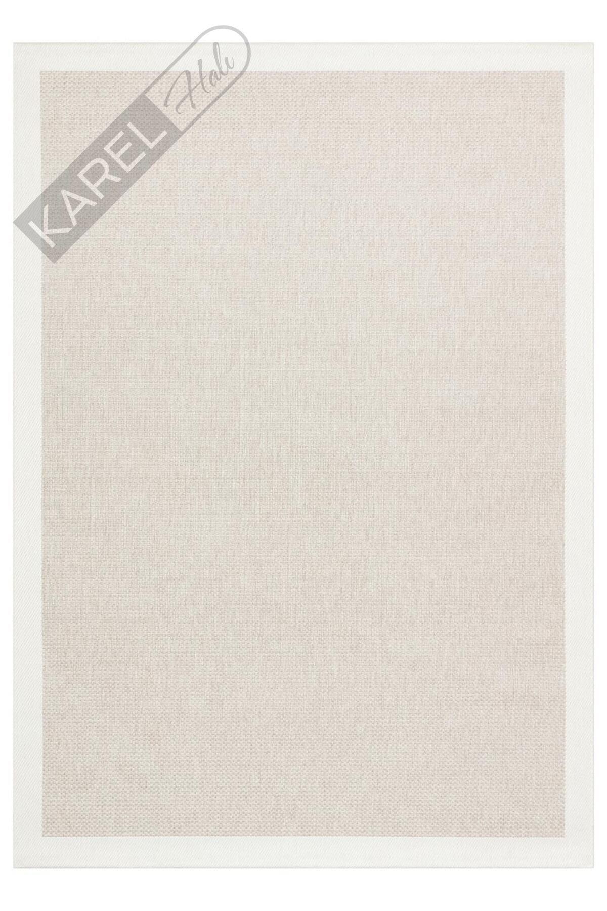 Eko Halı Mono Mno05 Beige Cream Yumuşak Dokulu Makinede Yıkanabilir Sisal Görünümlü Üst Kalite Kilim