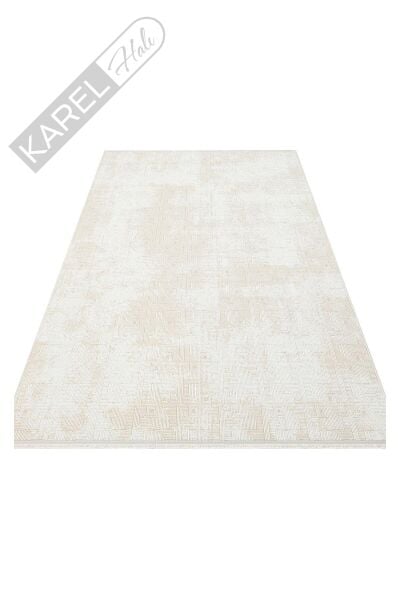 SATEEN ST 109 CREAM BEIGE Yıkanabilir Kaymaz Tabanlı Hav Vermez Sık Dokuma Modern Halı