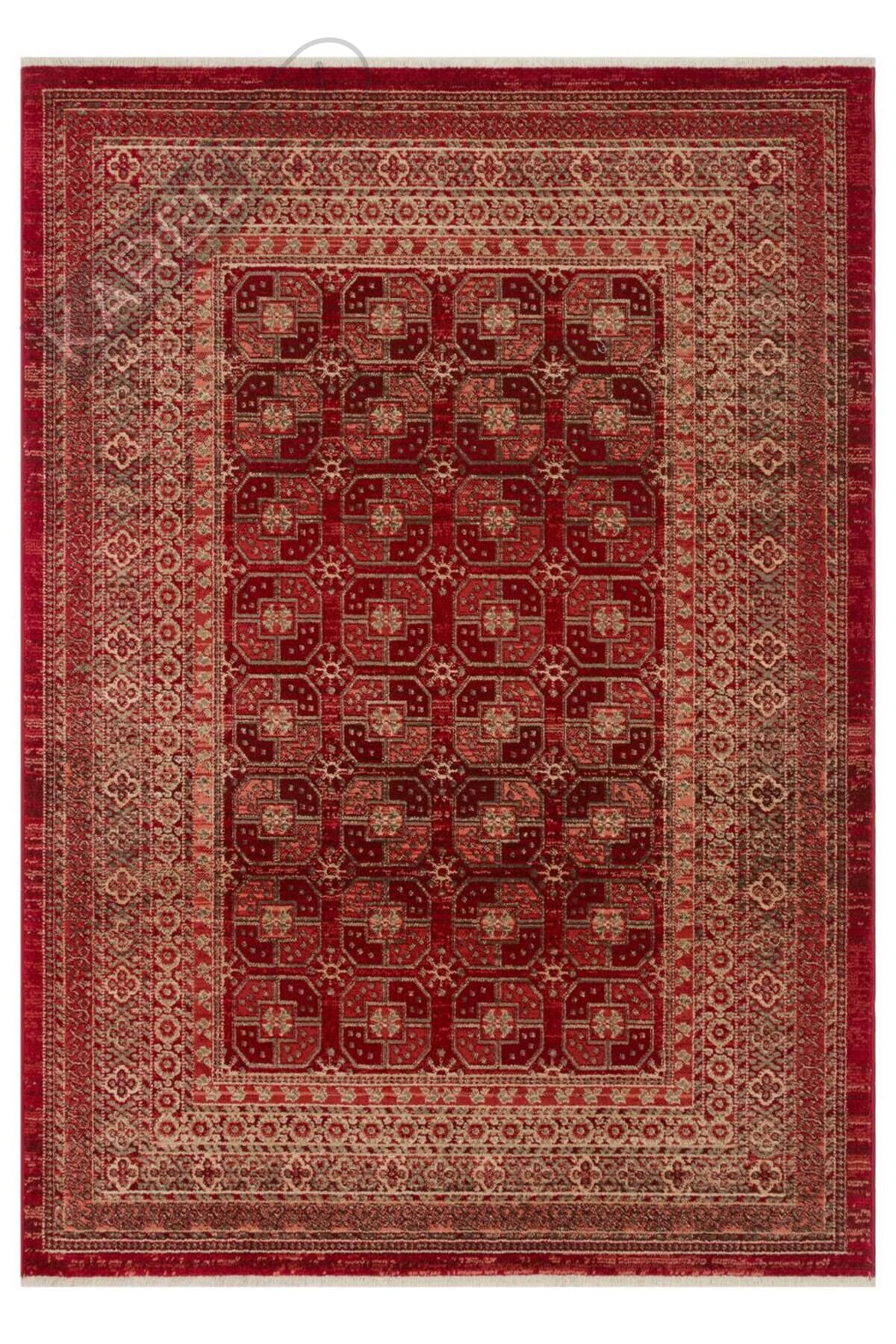 KYBELE KYB 03 RED Sıcak Renk Tonlu Otantik Makine Halısı