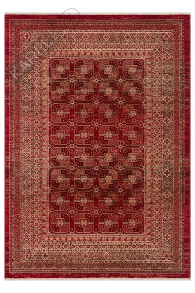 KYBELE KYB 03 RED Sıcak Renk Tonlu Otantik Makine Halısı
