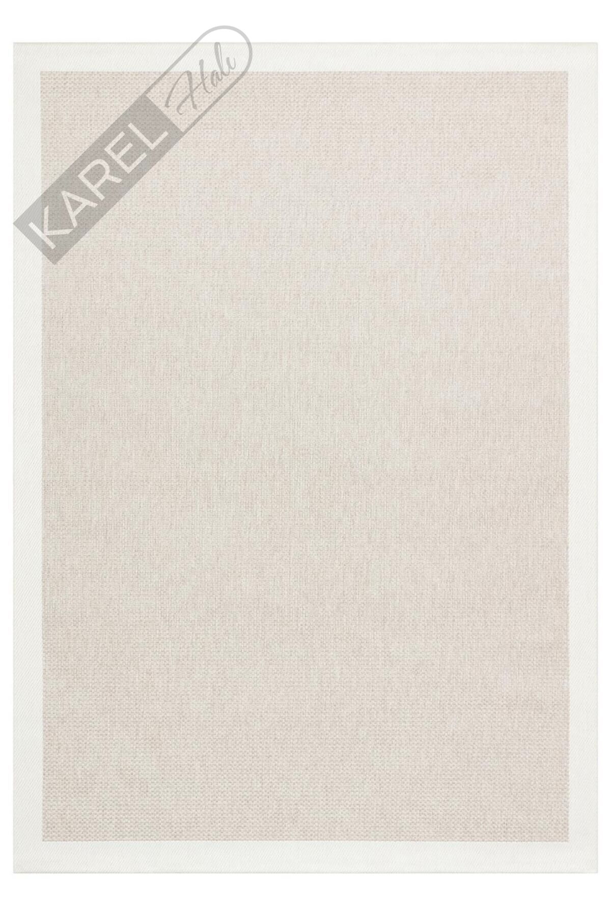 Eko Halı Mono Mno05 Beige Cream Yumuşak Dokulu Makinede Yıkanabilir Sisal Görünümlü Üst Kalite Kilim